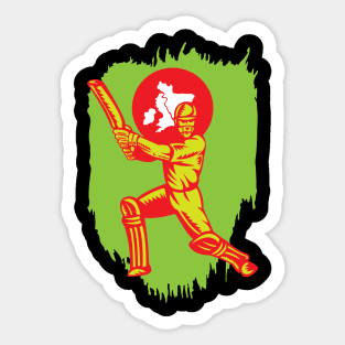 Bangladesh Cricket Player Batsman Design Sticker